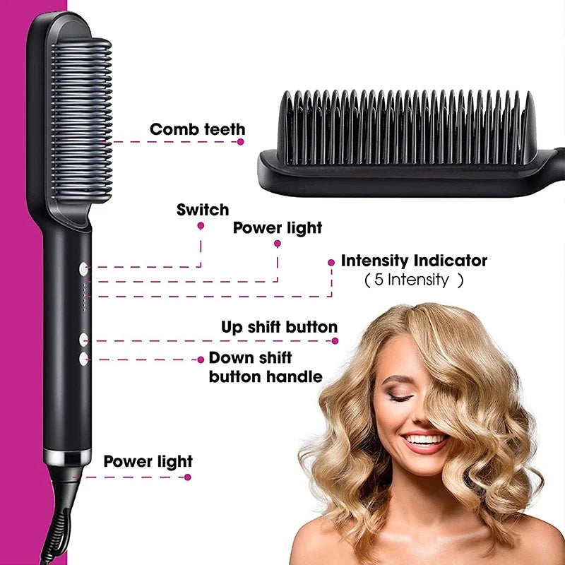 3-in-1 Heated Straightening Brush